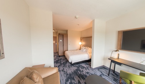 Suite, 1 cama de matrimonio grande con sofá cama, vistas a la ciudad