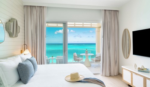 Suite, 1 cama de matrimonio grande con sofá cama, frente a la playa