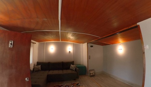 Bungalow familiar, 1 cama de matrimonio con sofá cama, baño privado, vistas al lago