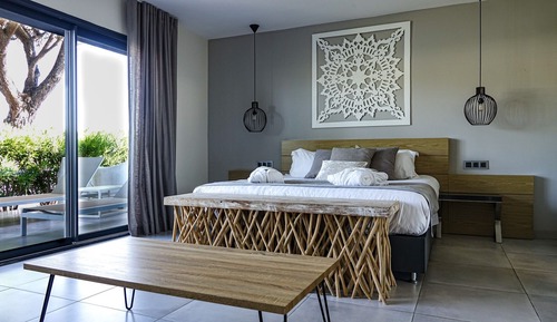 Habitación Deluxe doble, bañera, vistas al puerto deportivo