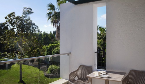 Bungalow, vistas al jardín