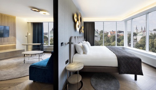 Suite, 1 cama de matrimonio grande, vistas a la ciudad, en esquina