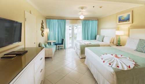 Habitación Deluxe, 2 camas de matrimonio, vistas al jardín