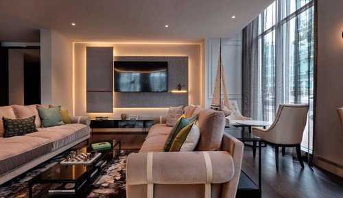 Habitación de lujo, 1 cama de matrimonio grande, vistas al puerto deportivo (Club Millesime access)