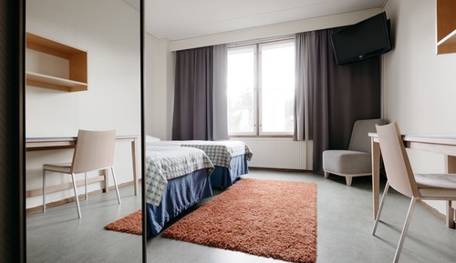 Habitación con 2 camas individuales, sauna