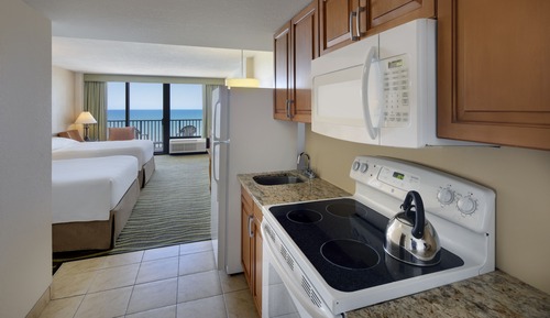 Habitación estándar, 2 camas de matrimonio, cocina, frente al mar