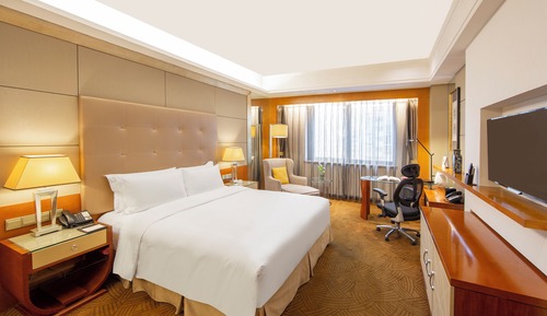 Habitación de lujo, 1 cama de matrimonio grande, vistas a la ciudad
