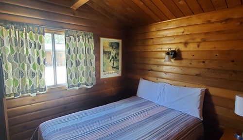 Cabaña, varias camas, cocina básica