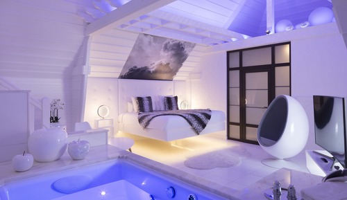 Suite romántica, 1 cama de matrimonio grande, bañera de hidromasaje