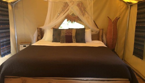 Tienda de luna de miel, 1 cama de matrimonio grande, vistas a la laguna
