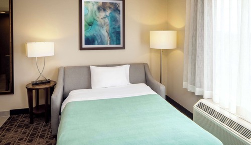 Estudio, 1 cama de matrimonio grande, accesible para personas con discapacidad, bañera