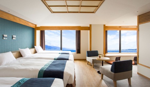 Habitación cuádruple, no fumadores, acceso a la piscina (Japanese Modern)