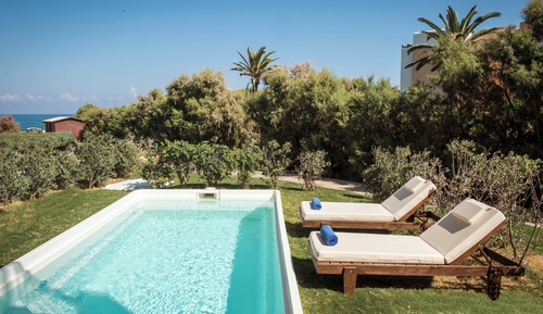 Habitación doble, piscina privada, frente al mar