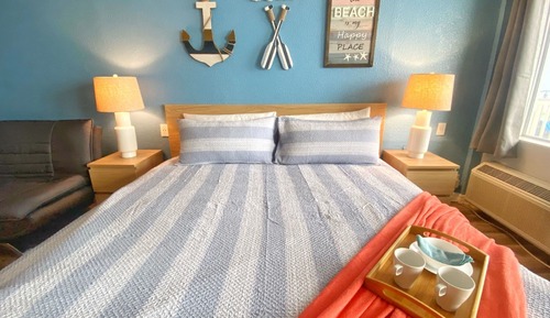 Estudio panorámico, 1 cama de matrimonio grande con sofá cama, vistas al mar
