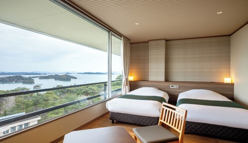 Habitación, no fumadores, vistas al mar (JP-Western Room, Shoin-Kaku, High Flr)