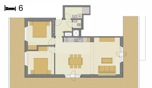 Ático exclusivo, 2 habitaciones, terraza, vistas a la ciudad