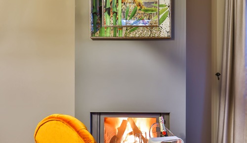 Habitación Deluxe, 1 cama doble, chimenea, vistas al mar
