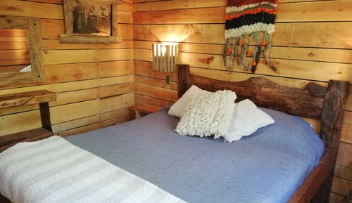 Cabaña familiar, 3 habitaciones, vistas al jardín