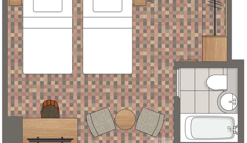 Habitación con 2 camas individuales, no fumadores (For 2 Person)