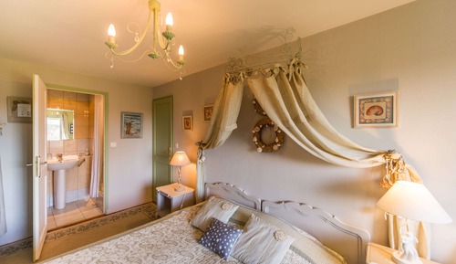 Habitación Confort doble, baño privado, vistas al jardín (Saule)