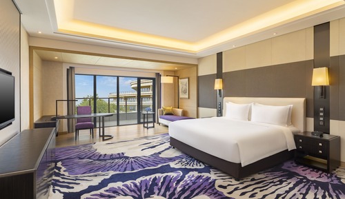 Habitación ejecutiva doble, 1 cama de matrimonio grande, vistas al lago