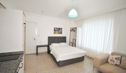 Estudio, 1 cama de matrimonio con sofá cama, vistas a la ciudad