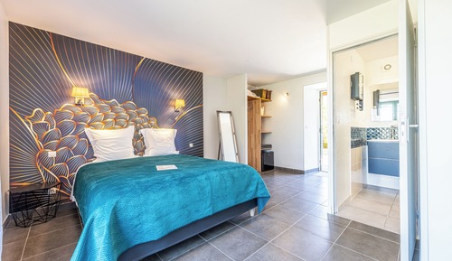 Habitación Deluxe doble, 1 cama de matrimonio, terraza, vistas al mar