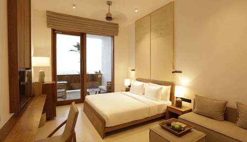 Habitación doble superior, 1 cama de matrimonio grande, balcón, vistas al mar