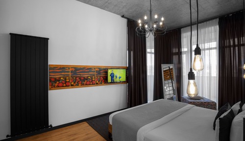 Loft exclusivo, 1 habitación, terraza, vistas a la ciudad
