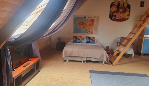 Estudio, vistas al jardín