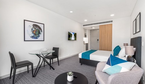 Suite estudio, 1 cama de matrimonio