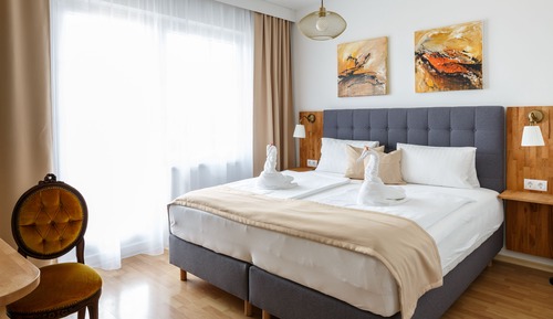 Habitación básica doble, no fumadores, vistas parciales al lago