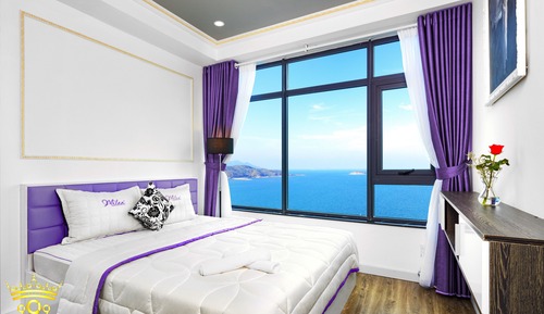 Apartamento de lujo, 2 habitaciones, vistas al mar, frente a la playa