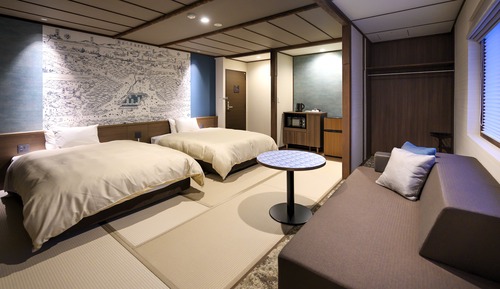 Habitación tradicional con 2 camas individuales (Japanese, Shared Hot Spring Access)