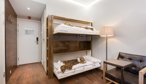 Habitación doble, varias camas, balcón (m køyeseng/bunk bed ONLY 143cm long)