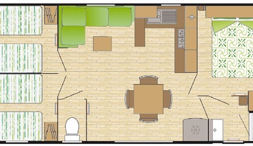 Casa móvil, 3 habitaciones