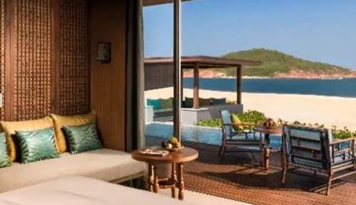 Villa de lujo, 2 habitaciones, piscina privada, frente a la playa (Anantara)