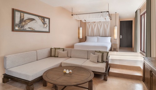 Habitación, 1 cama de matrimonio grande con sofá cama, no fumadores, terraza