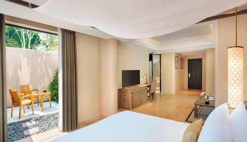 Habitación, 1 cama de matrimonio grande con sofá cama, no fumadores, terraza