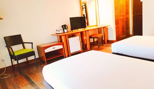 Habitación Deluxe con 2 camas individuales, vistas al jardín