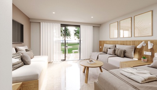 Habitación familiar, vistas al mar