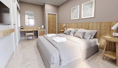 Habitación familiar, vistas al jardín