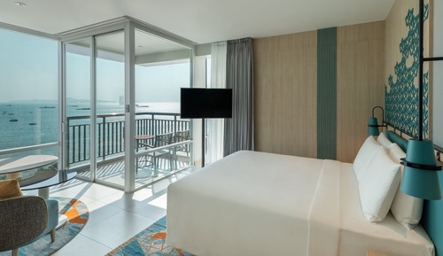 Habitación Premium, 1 cama de matrimonio grande, vistas a la playa (Pattaya, Bay Tower)