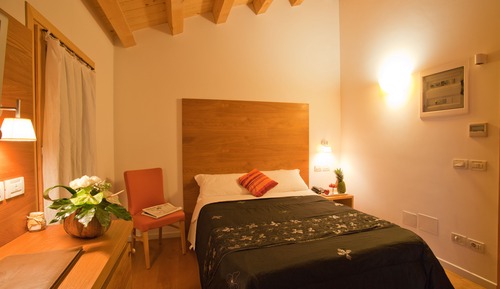 Habitación económica doble de uso individual, 1 cama individual grande, vistas al jardín