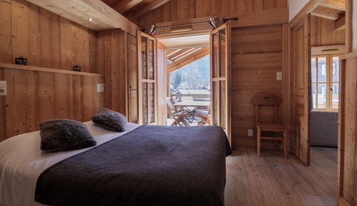 Appartement Premium, 1 chambre, cheminée, vue montagne ( accessible par escalier )