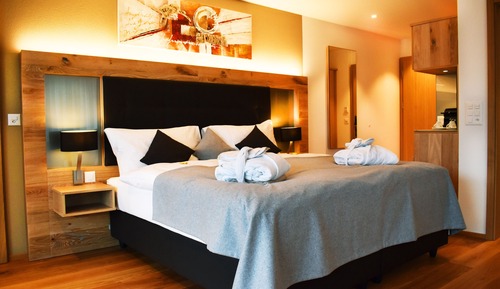 Habitación doble superior, 1 cama de matrimonio grande con sofá cama