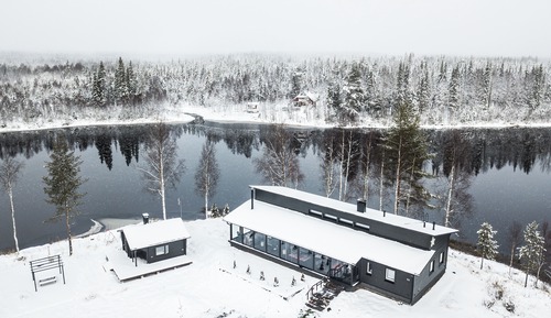 Villa, 4 habitaciones, sauna, vistas al río