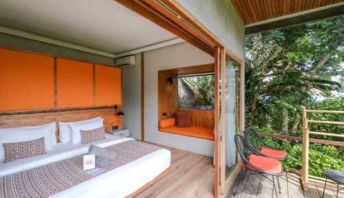 Habitación Deluxe doble, 1 cama de matrimonio grande, vistas al mar