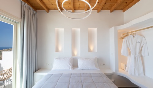 Suite junior, 1 cama de matrimonio con sofá cama, vistas al mar