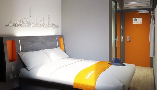 Habitación básica doble, 1 cama doble, sin ventanas
